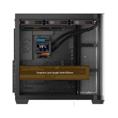 Jungle Leopard AC-01 ميد تاور ATX كيسة ألعاب (بدون مراوح) – أسود