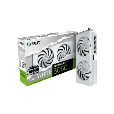 Palit GeForce RTX 5060 Ti Dual أبيض OC 16GB GDDR7 Graphics Card - أبيض