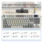 ATTACK SHARK K86 RGB لاسلكي لوحة مفاتيح ألعاب ميكانيكية - رمادي