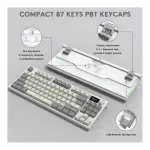 ATTACK SHARK K86 RGB لاسلكي لوحة مفاتيح ألعاب ميكانيكية - رمادي