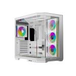 Jungle Leopard AS-01T ميد تاور ATX كيسة ألعاب (4 Pre-Installed ARGB Fans) – أبيض