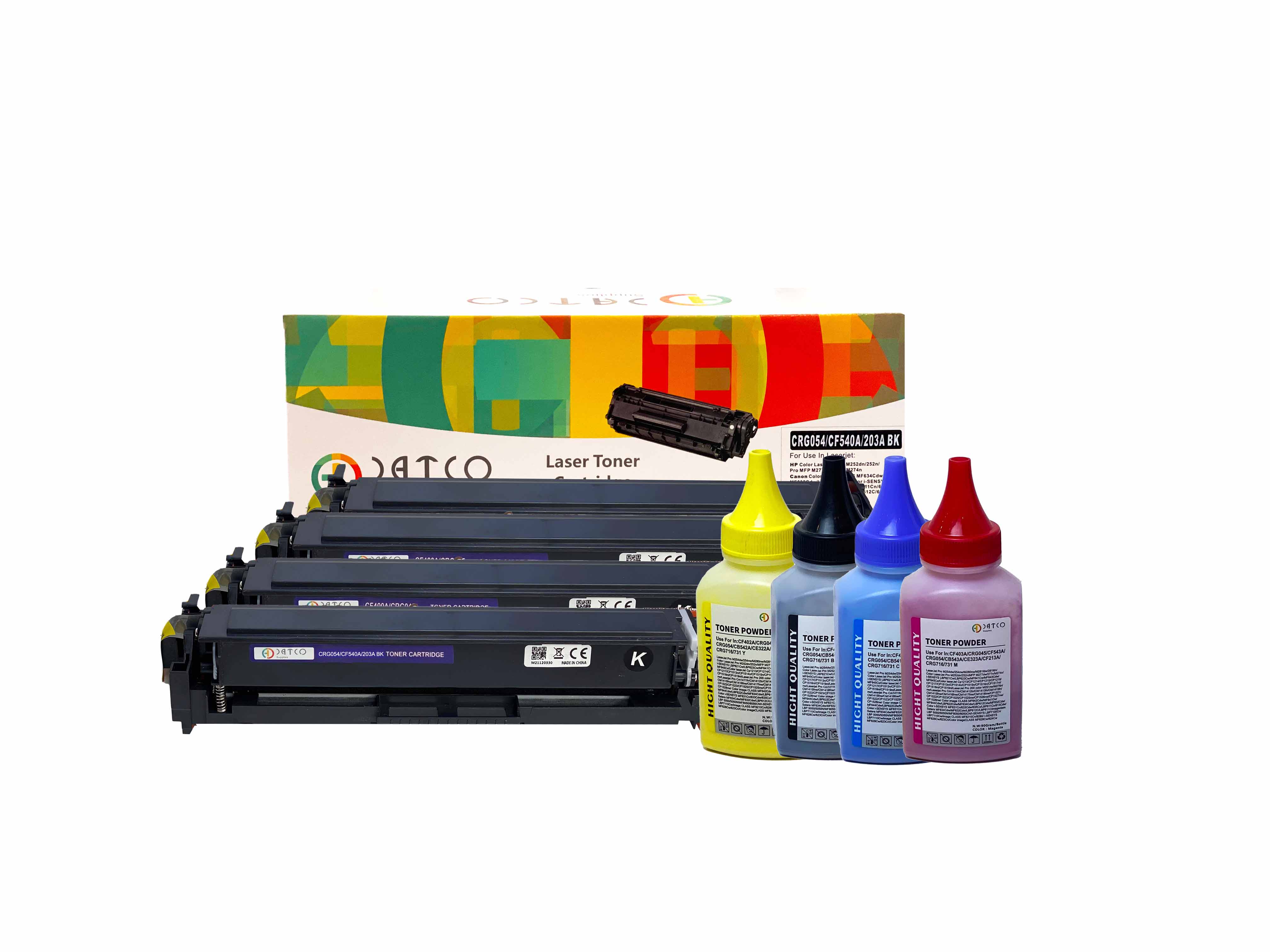 CRG054/CF543A/203A Toner & Refill - سيت كارترج مع تعبئة