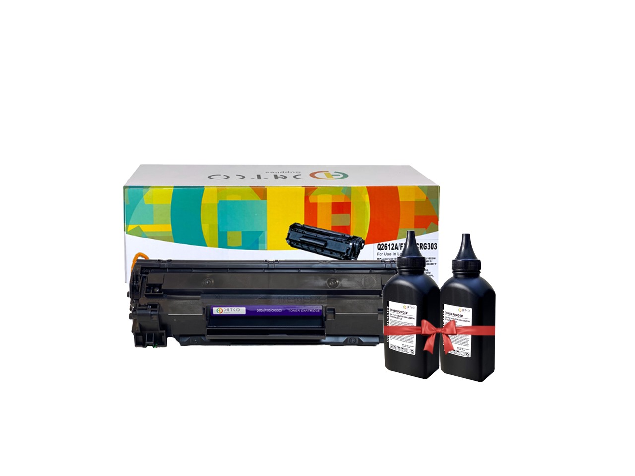 Datco Q2612A/FX10/CRG303 - كاترج كانون303 مع 2 تعبئة هدية
