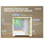 SAMA V-Nature SV-05 ميد تاور ATX كيسة ألعاب BTF Back Plug لوحة أم (4 Pre-Installed ARGB Fans) – أبيض